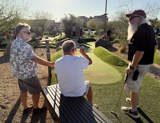 Golf - Talkin shit while we wait for the green to clear