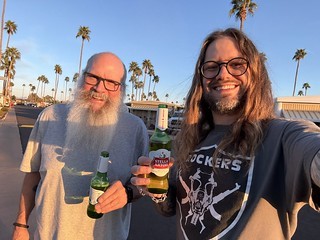 Checked in. Beer time.