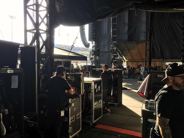 Jeff snapped a photo as I accidentally led us across the stage, haha