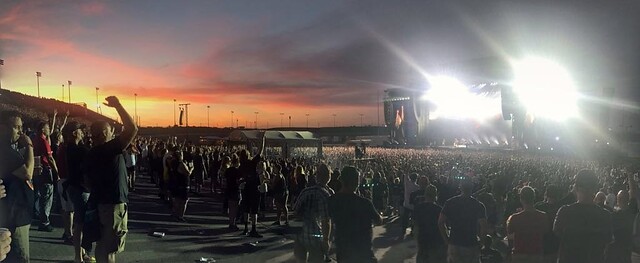 Sunset Metallica panorama by Google Photos (and Harper)