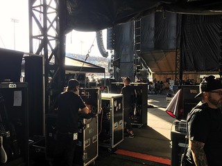 Jeff snapped a photo as I accidentally led us across the stage, haha