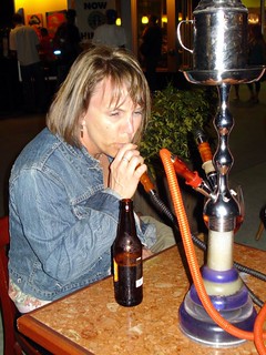 Teresa Smoking the Hookah