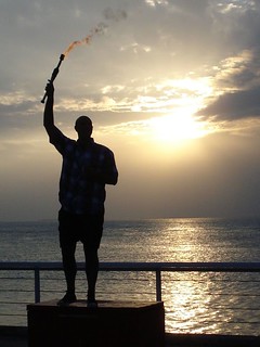 Sunset - Street Performers on the Dock