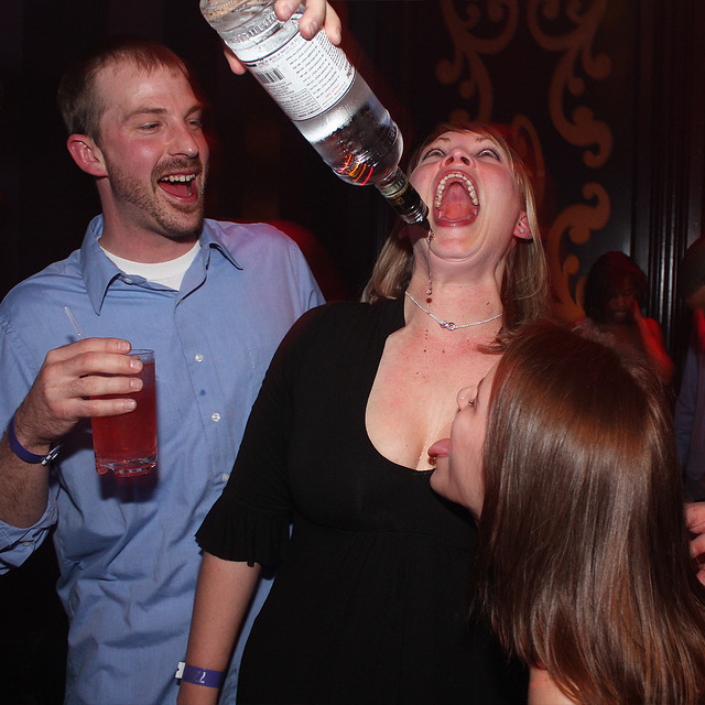 We had more vodka than we knew what to do with... so we just started pouring it on each other