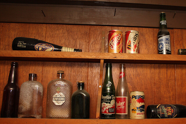 Old Bottles/Cans at Ozzy's