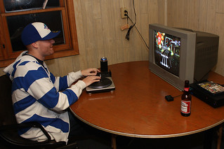 Playin DJ Hero at Ozzy's