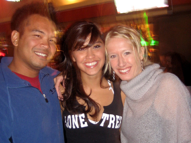 With our Lone Tree waitress and Leslie