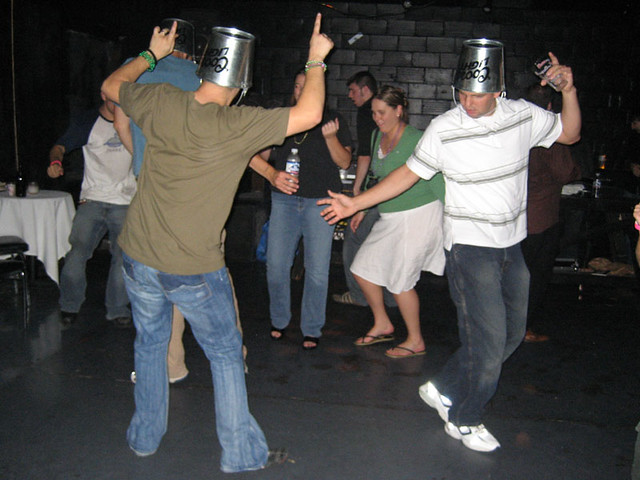 Dancing at some club