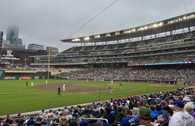 The weather seems to have broken in the 1st inning