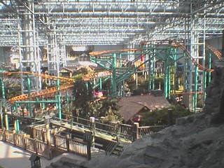 A rollercoaster in the Mall of America