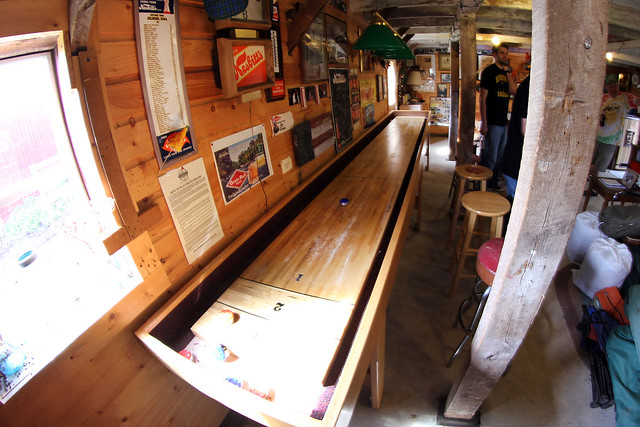 Shuffleboard in the "barn"