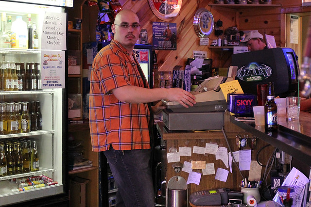 This bartender just got done punching the shit out of that cash register