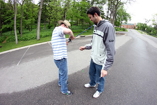 Apparently Schell's parking lot made Jeff want to play with fishing stuff