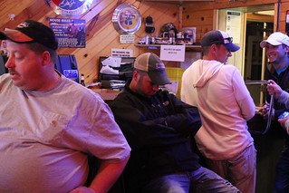 Some dude sleeping at the bar