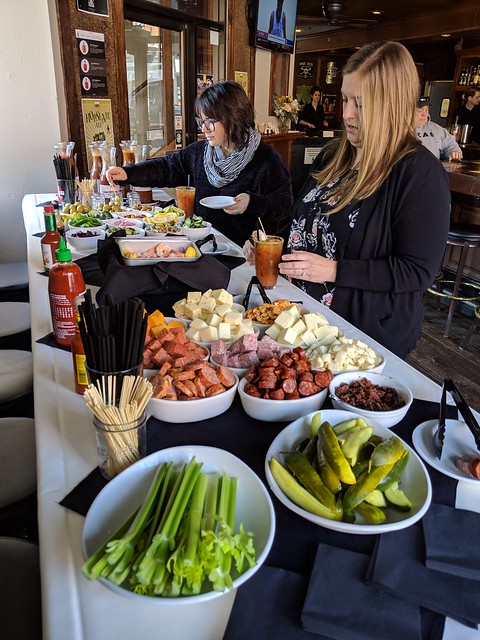 Loadin up @ the bloody mary bar