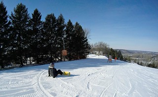Snow - Kari gettin ready to bomb this hill