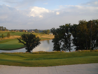 Looking at the course from the country club