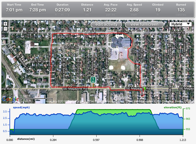 First RunKeeper walk with Garth Brooks