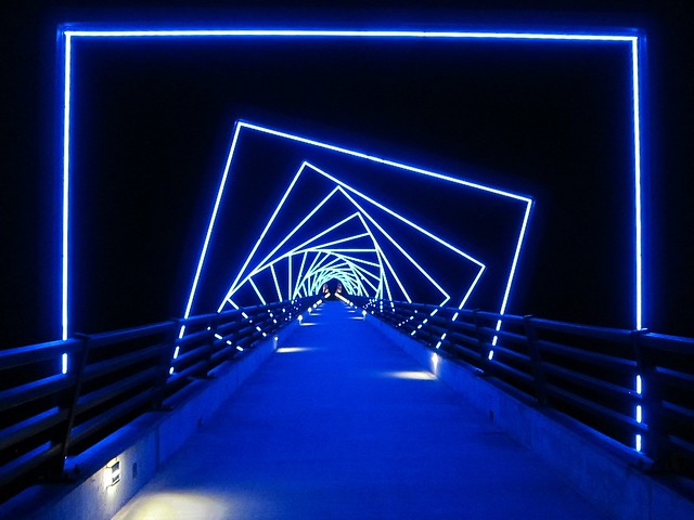 High Trestle Bridge at night