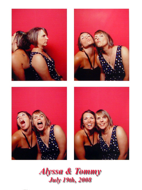 Kari and her mom went to a wedding with a photo booth