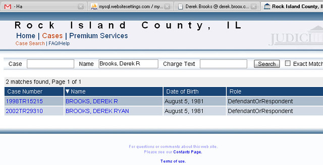 My Rock Island County Court Record