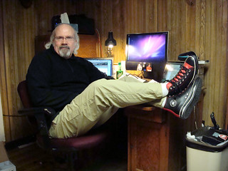 We ordered Jeff some custom chucks - he finally got them.