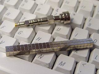 Red 5 - 1/8" Cube Magnets and a Sample Pack from AmazingMagnets.com