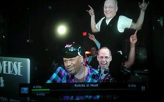 Shaq's face, superimposed on this photo I took of my friends Dustin, JP, and German