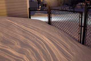 Snow - Snow drift to the back yard
