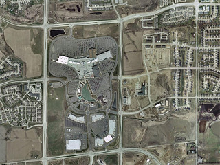 An updated view of Jordan Creek Town Center from Google Maps