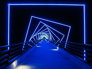 Biking - High Trestle Bridge at night
