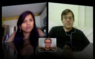 just got done with a @dipity cross country meeting with ben and  shanthala. awesometown.