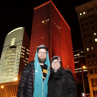 MS - Got this building all lit up orange for Kari and everyone else fighting MS.