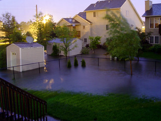 Flood - Back Yard Flood - Hopefully My New Arborvitaes Like Water (30s exposure around 12:45am)