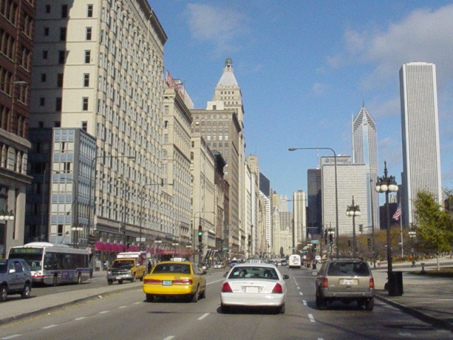 Driving down Michigan Ave