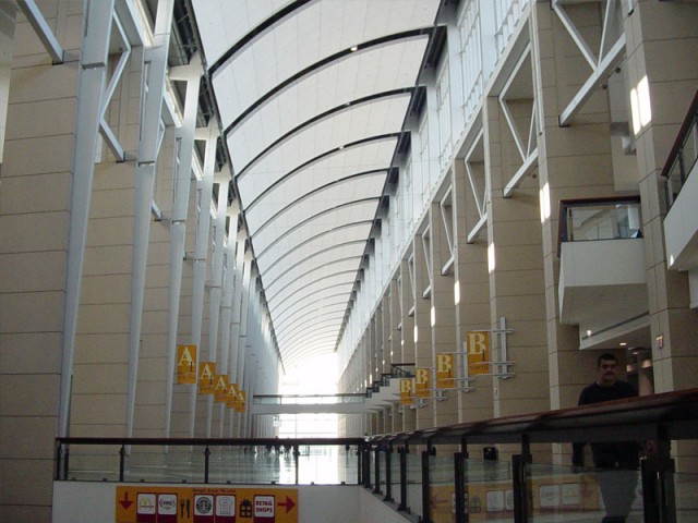 A hallway at the convention center