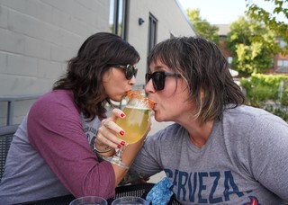 Friends enjoying a beverage