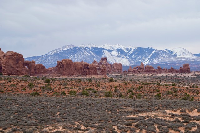 La Sal Mountains from Arches