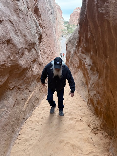 Hikin up this crevasse