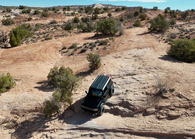 Going down some steps at Dome Plateau