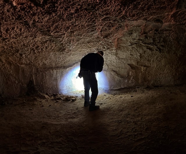 Checking out a deeper cave