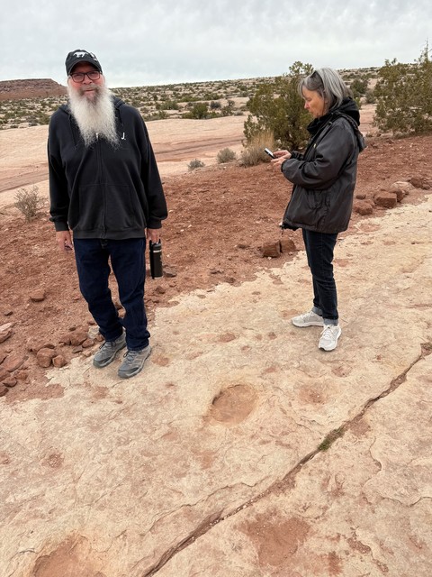 Checkin out the Dinosaur tracks