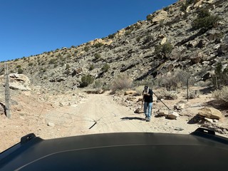 Opening up a gate to let me through