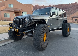 A beast of a jeep next door to our AirBnB