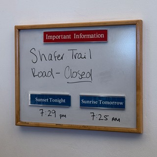 Travel - The park rangers closed the Shafer trail as soon as we got to the top because it was unsafe.