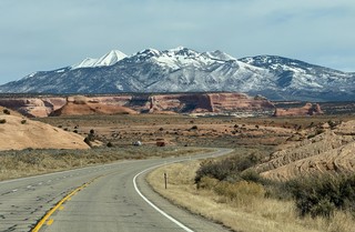 Travel - The La Sal Mountains, coming back up through Moab