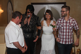 Walking mom down the aisle with Elvis