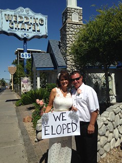 Just walked my mom down the aisle with Elvis Presley.