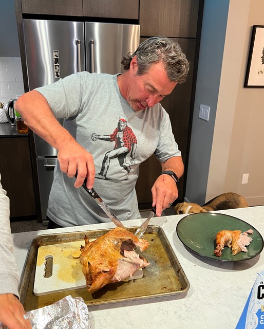 Cuttin up some chicken