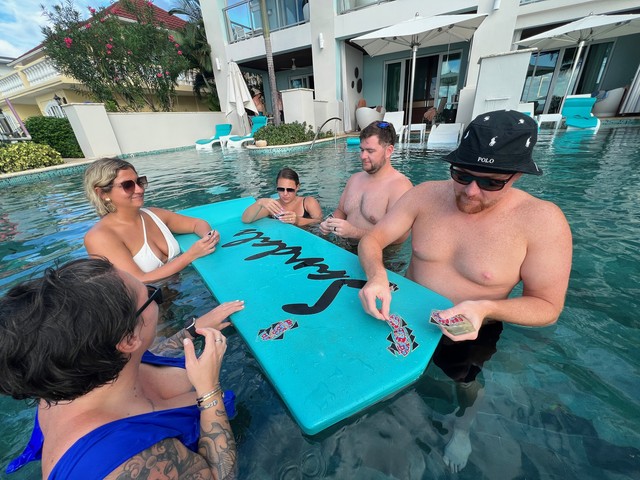 Uno back at our pool